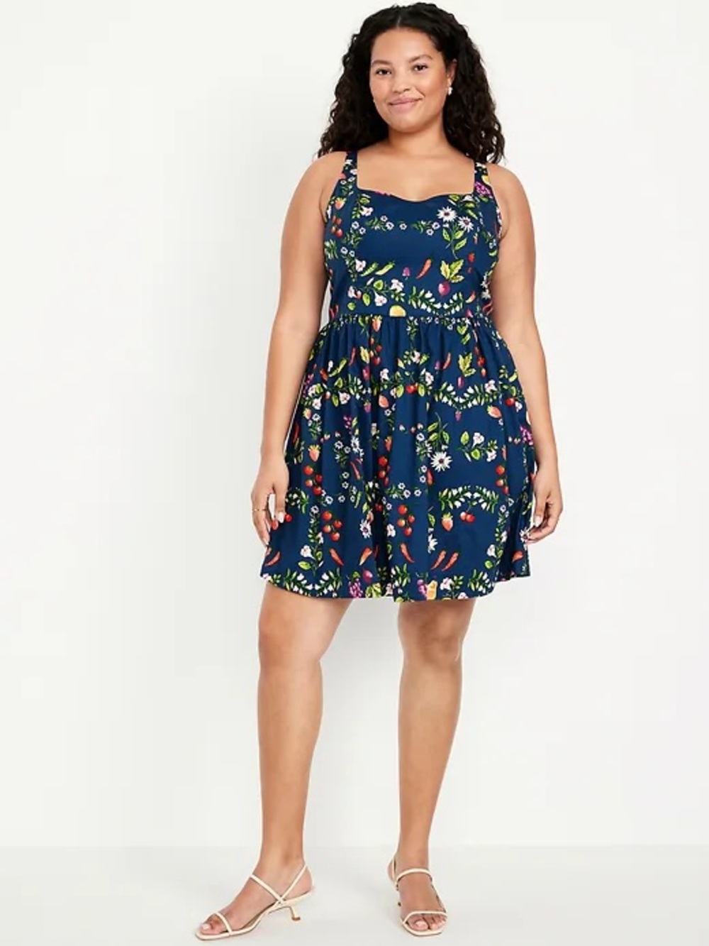NWOT Old Navy Fit & Flare Cami Mini Dress in Mixed Fruit